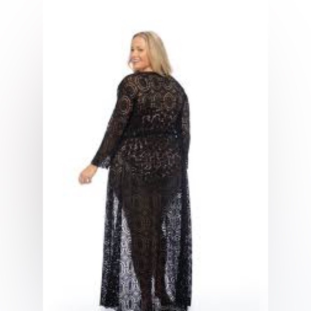 NWT zanzea lace kimono full length size xl